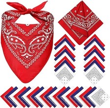 36 Pcs Assorted Colors Bandanas Bulk Western Headband, Multi Purpose Paisley ...