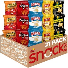 Frito-Lay Classic Mix Variety Pack, Single Serve Snack Bags Pack of 21