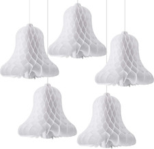 WILLBOND 5 piezas campanas de boda de papel colgantes campanas de panal grandes pesadas de 12 pulgadas B