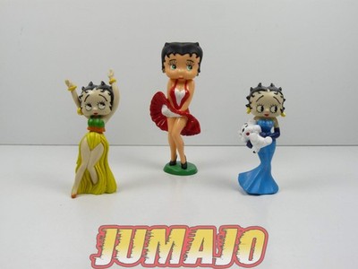 FIG152 : Lot de 3 figurines PVC Betty Boop PLASTOY/BULLY 10.5cm : Betty Boop soi