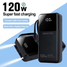 PowerBank 20000mAh 120W Charging Portable External Battery Backup For Cell Phone
