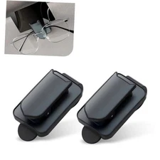 2 PC Sun Visor Eyeglasses Clip, Press to Open and Close Sponge Scratch 