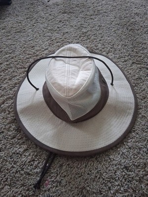 Discovery Expedition Performance Headwear Tan Canvas Mesh Safari Hike Hat large