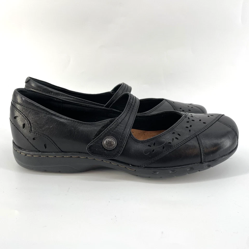 Zapatos Cobb Hill By Rockport Mary Jane para mujer 10 M cuero negro Petra CAG26BK Foto 2 de 4