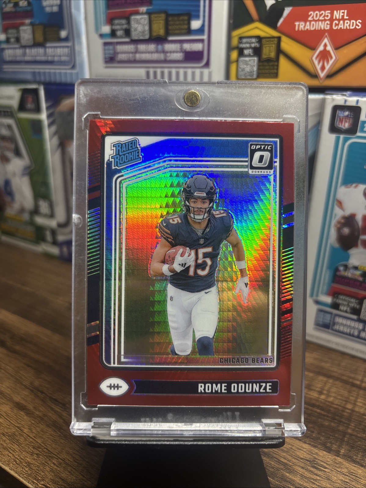 2024 Panini Donruss Optic - Rated Rookie Rome Odunze #286 Red Hyper Prizm (RC)