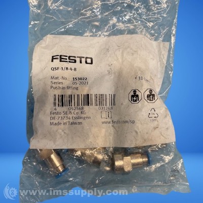 Festo QSF-1/8-4-B Push-in Fitting FNFP