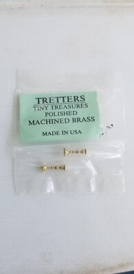 NEW Vintage Pr Artisan TRETTERS Tiny Treasures Brass Candlesticks CANDLES 1:24