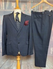 Vintage 2 Piece Burtons Business Suit Dated 1973 Chest 40L"/102cm. Waist 34"/...