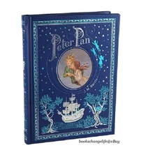 PETER PAN J.M. Barrie Illustrated Deluxe Bonded Leather Gilded Classic *New*