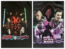 Vintage Star Wars Jedi vs Sith Episode 1 Movie Shirt Double Sided Single Stitch