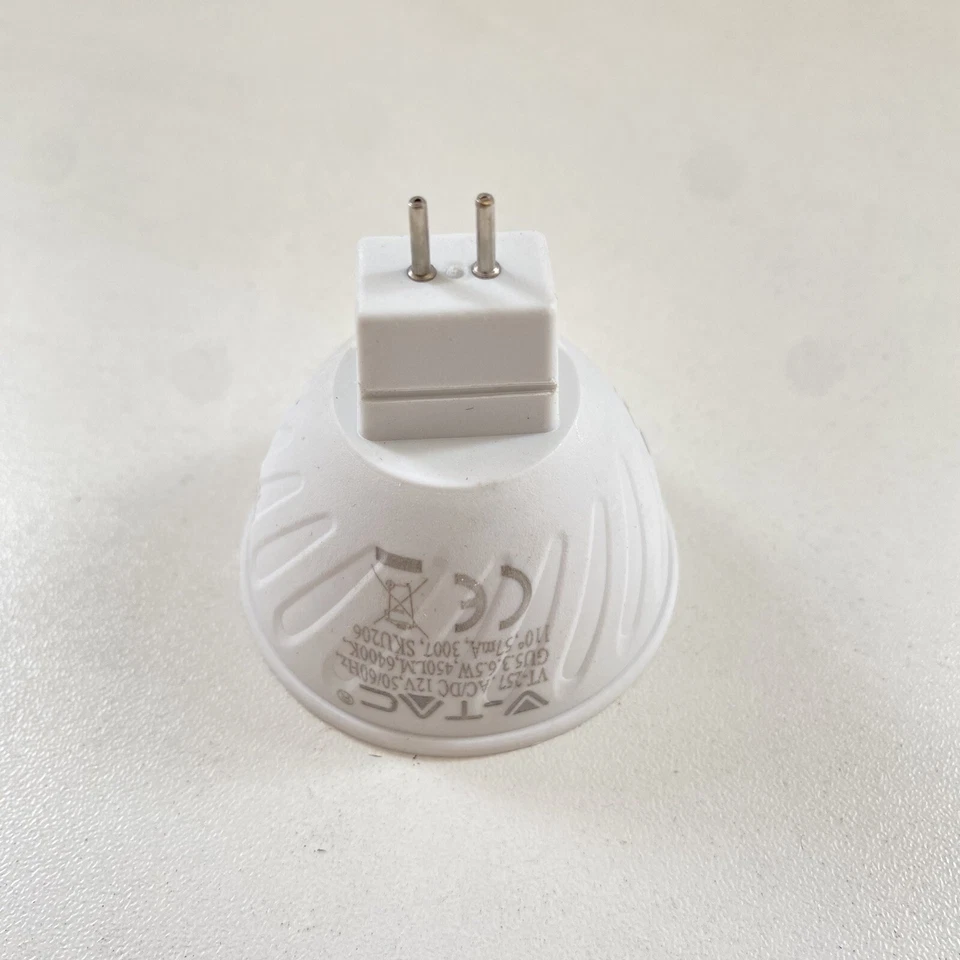 14 X VTAC SPOTLIGHT JOBLOT 6400K COOL WHITE LED GU5.3 450lm SAMSUNG 40W - Image 3 of 4