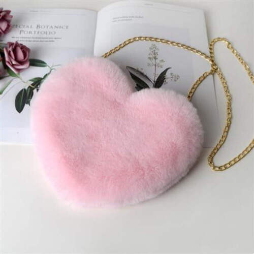 Love Bags For Women Plush Chain Shoulder Bags Valentine's Day Party Bag - Picture 10 of 12