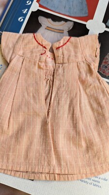 Robe Pour Poupée Ancienne 29 Cm – Bleuette Smocks, Tenue Rétro