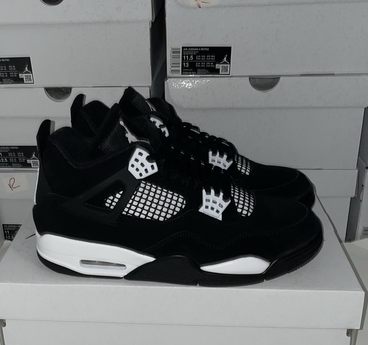 Nike Air Jordan 4 Retro White Thunder - All Sizes - FQ8138 Nike Air Jordan 4 Retro White Thunder - All Sizes - FQ8138