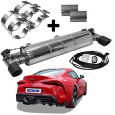 Bastuck Sportauspuff Klappensteuerung Zubehör Toyota Supra GR je 1x100mm Carbon