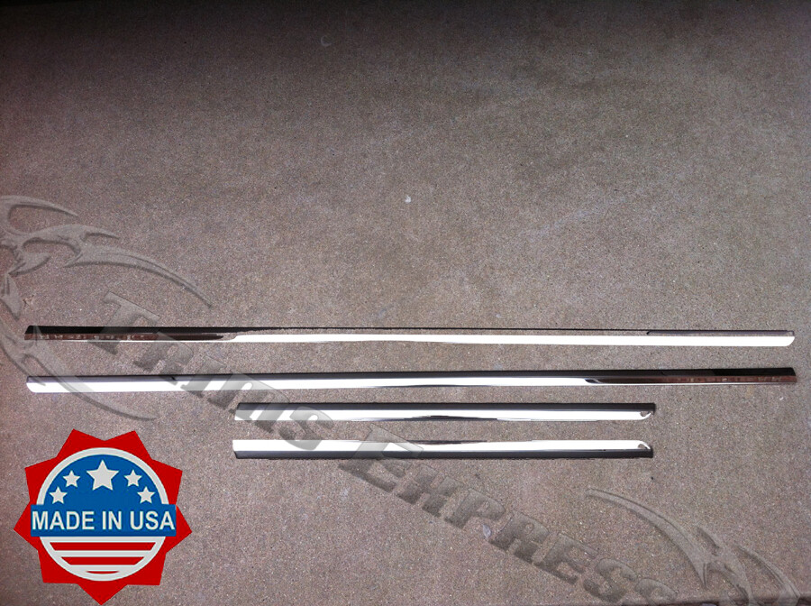 Chrome Body Side Molding Trim For 2007-2013 GMC Sierra Extended Cab - 4-Piece Stainless Steel