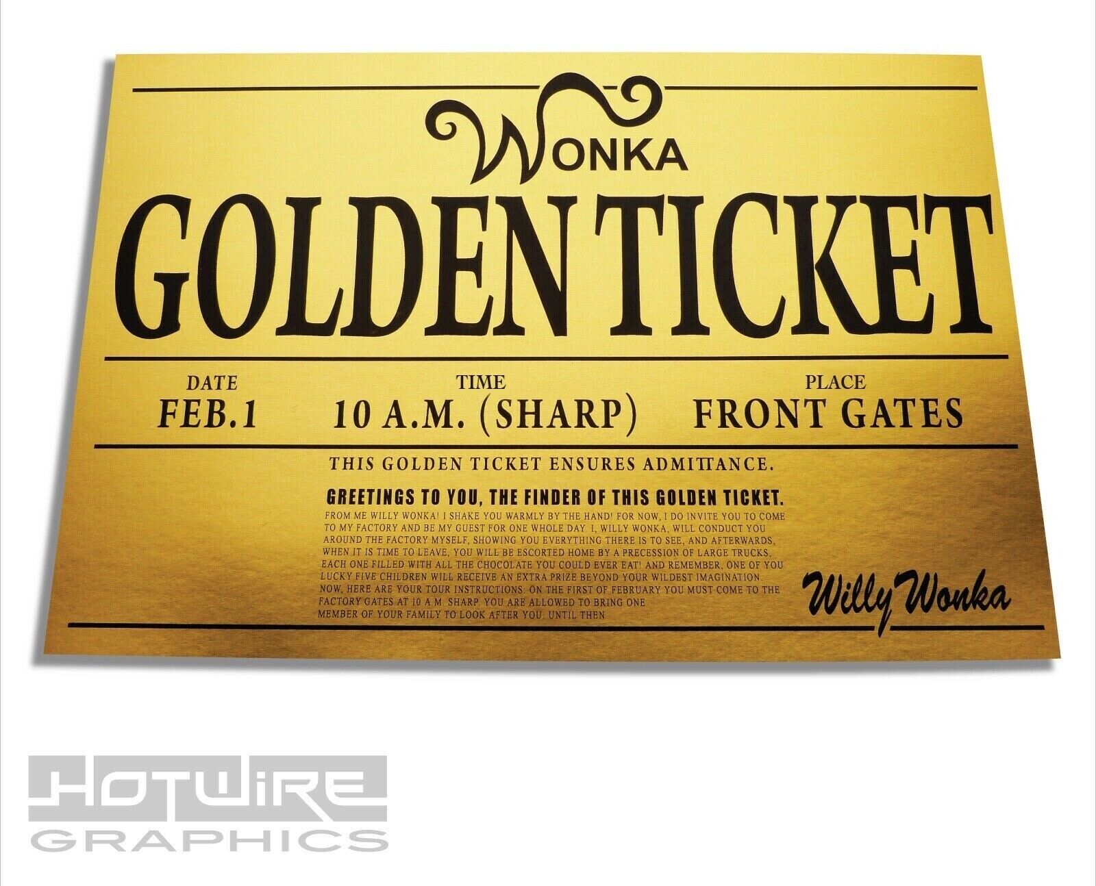 Willy Wonka Golden Ticket Print, Oompa Loompa Costume Party, Chocolate  Factory