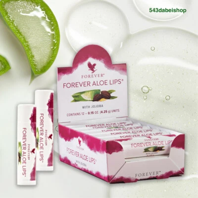 12 x Aloe Lips Forever Living Aloe Vera Lippenpflegestift Lippenbalsam