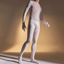 Unisex 120D Velvet Full Bodystocking Any Cut Anti-Hook Catsuit Jumpsuit / Gloves