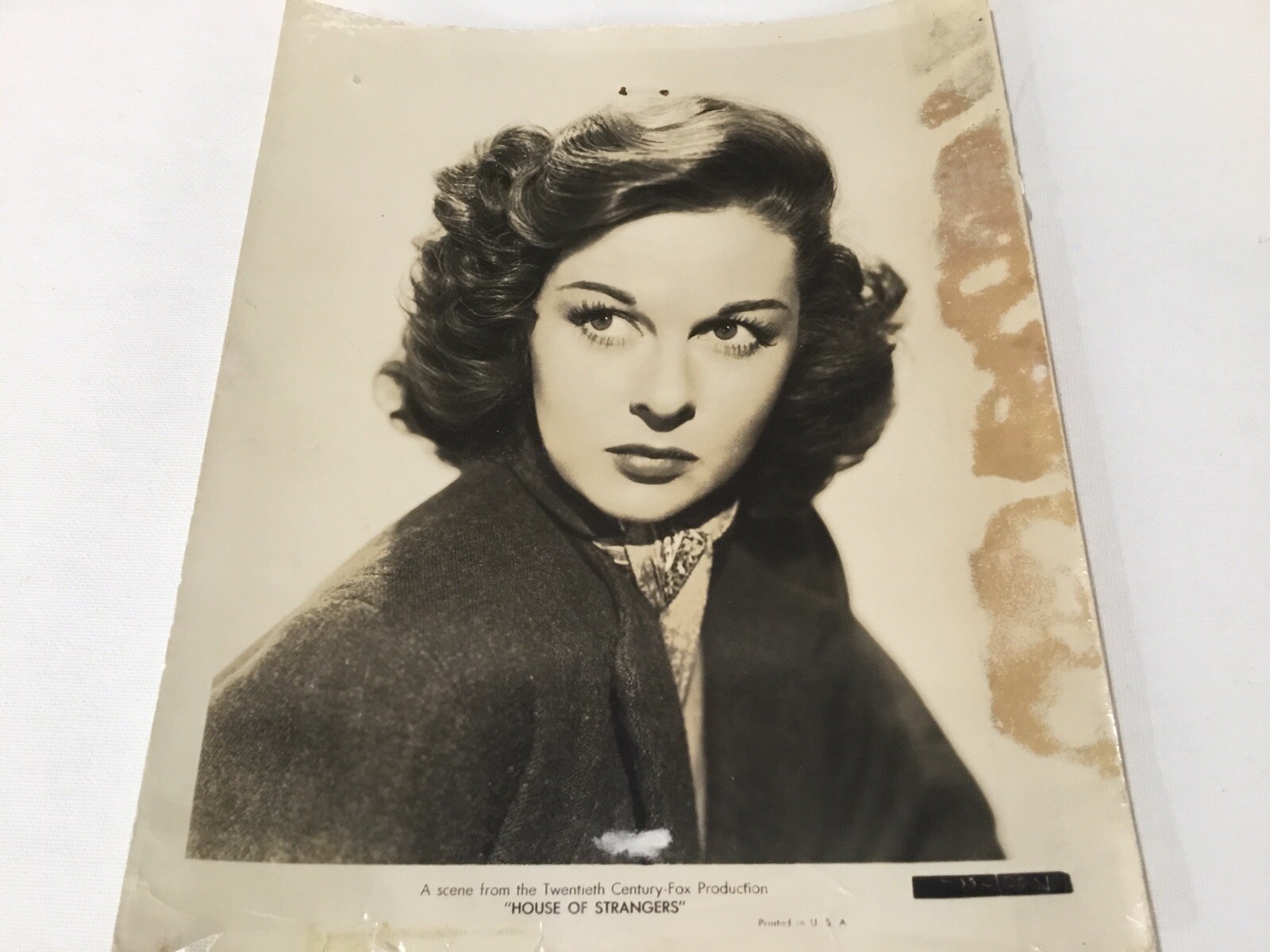 TWENTY CENTURY FOX PHOTO MOVIE 1949  HOUSE OF STRANGERS Susan Hayward