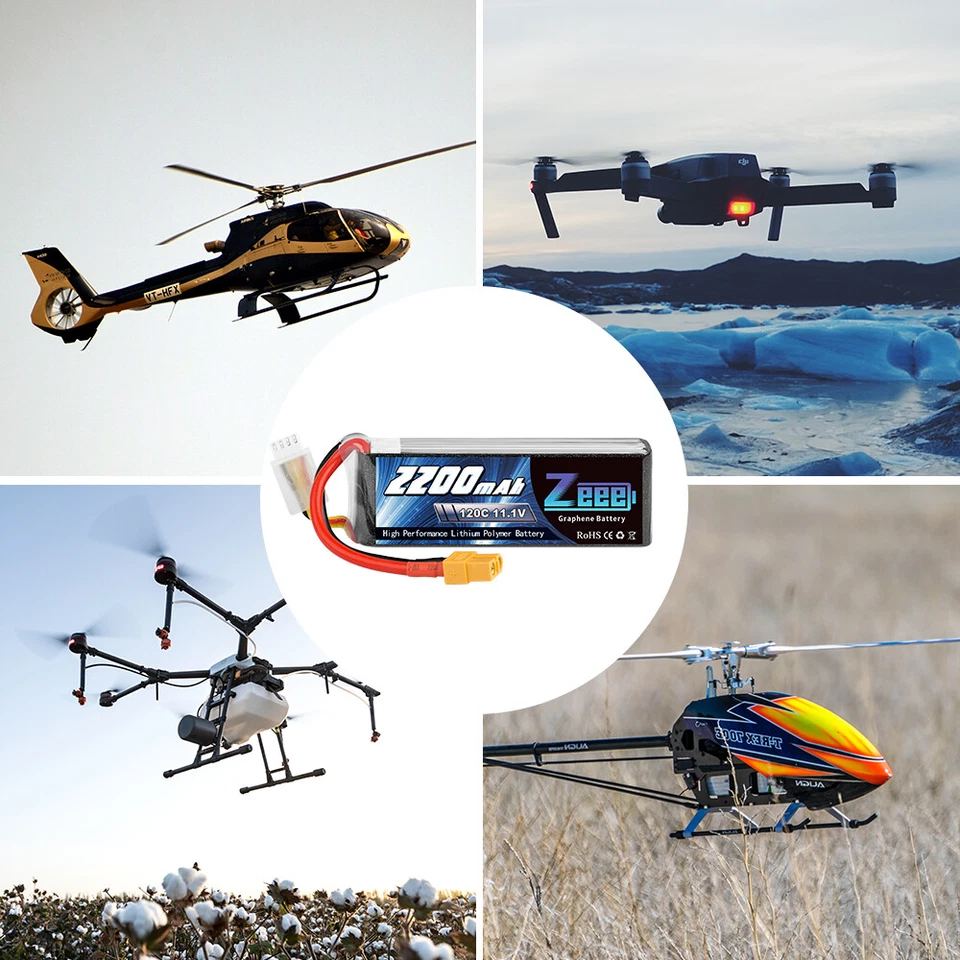 2x Zeee 3S Lipo Akku Batterie 11.1V 120C 2200mAh XT60 für RC Auto Drone Flugzeug - Bild 4 von 4