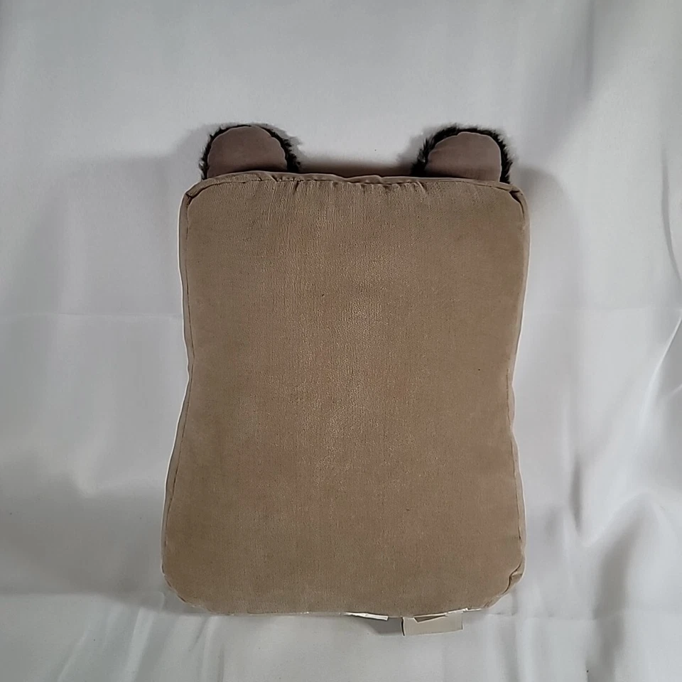 Almohada Pottery Barn Kids Peluche Mapache Rectángulo Critter ¡Linda! Foto 4 de 4