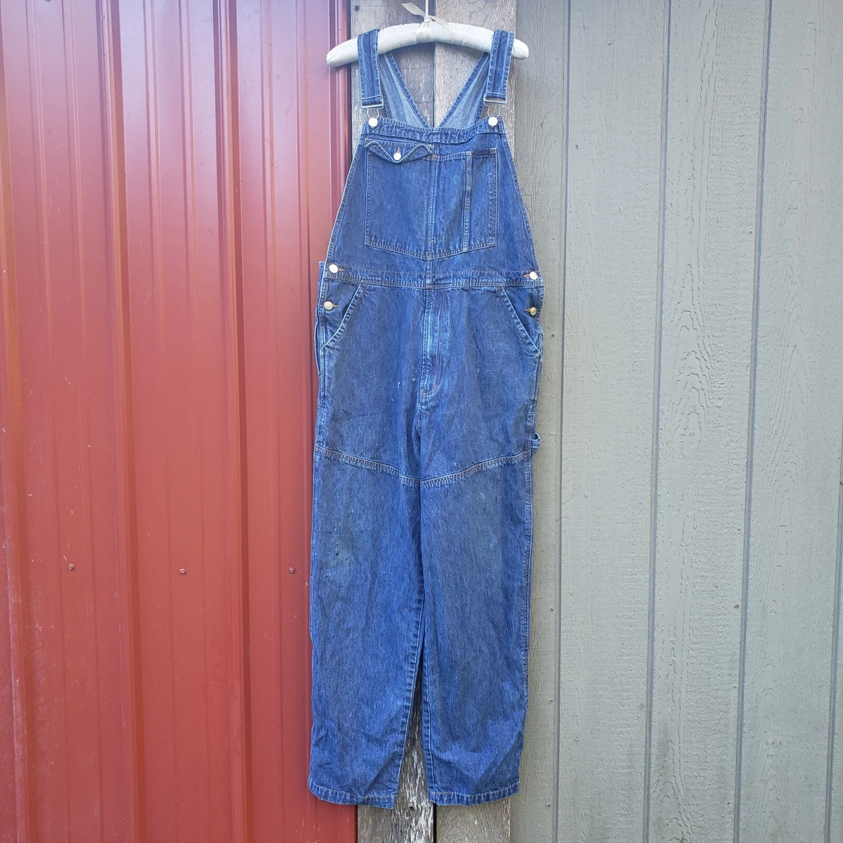 Vintage Calvin Klein Jeans Denim Overalls Medium Carpenter 38 x 30 90s y2k