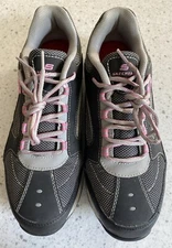 Sketchers Work Shoes Steel Toe Memory Foam RepelWell womens 11 Gray & Pink 7601