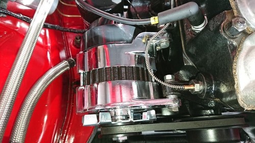 CHROME 18ACR Lucas Type High Output 65 Amp Alternator Pulley & Fan MGB, MIDGET - Picture 8 of 10
