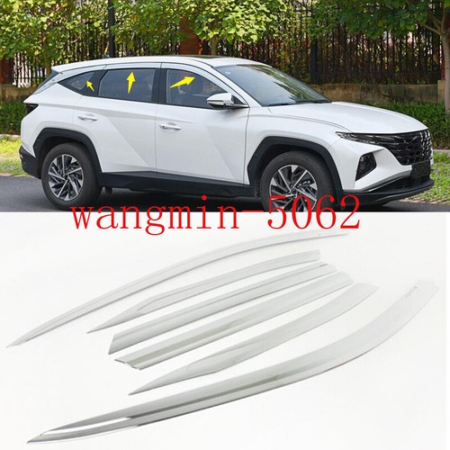 For Hyundai Tucson 20222023 Chrome Window Visor Vent Shades Sun Rain