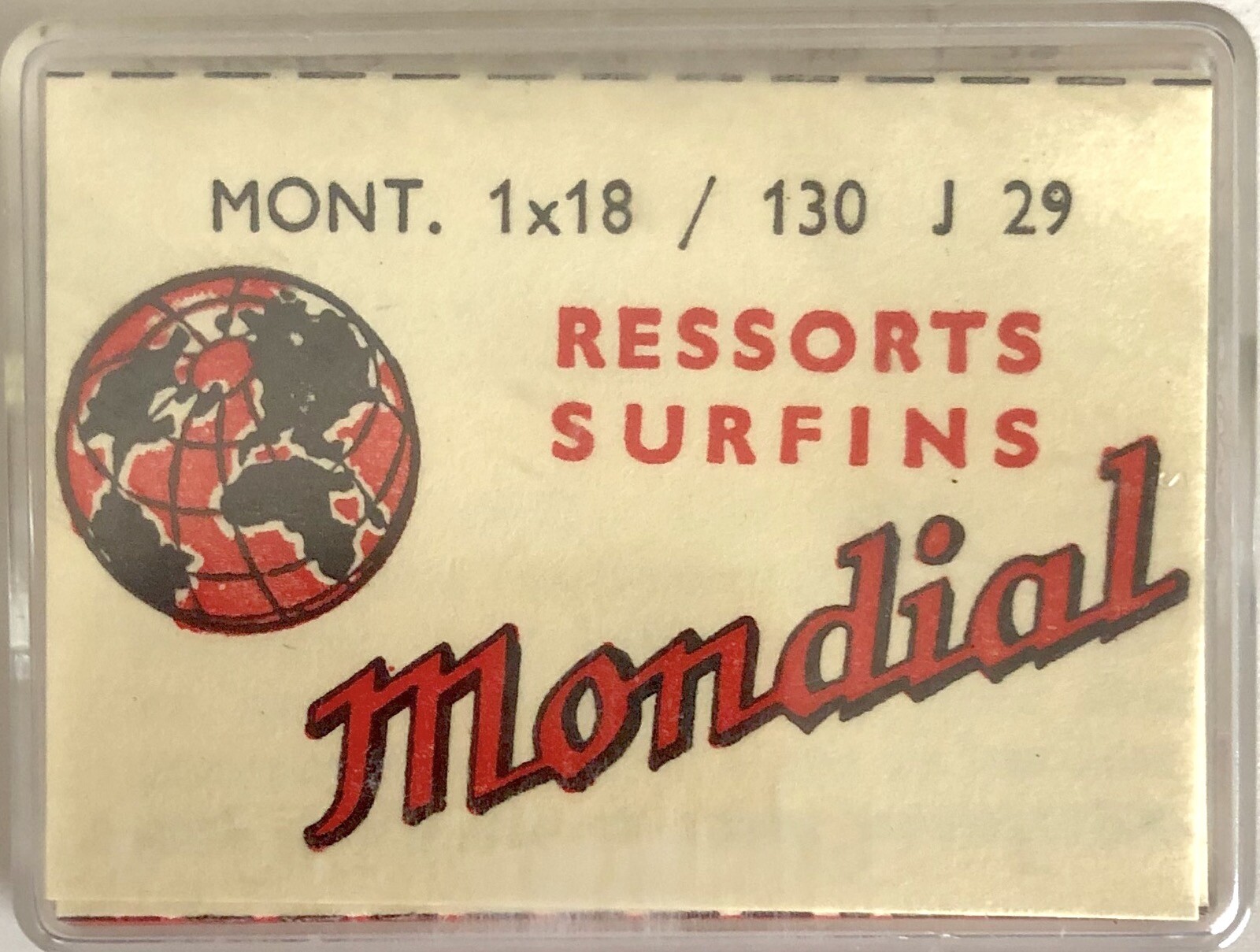 1X=1 Mainspring X 6610 1.30 X 0.09 Ø 8.5 Watch 130 J 29 - 1 X 18