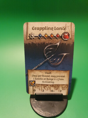 Zombicide Green Horde / Black Plague KS Exclusive Card Grappling Lance