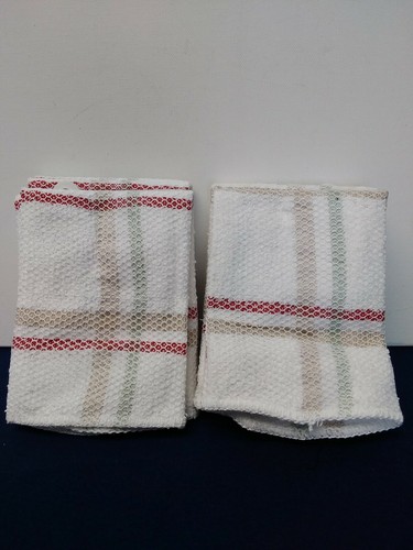Mainstays Scrubber Panno Piatto 2 Confezioni da 4 Ciascuna 12X12 Pollici Striscia Rossa - Foto 5 di 8