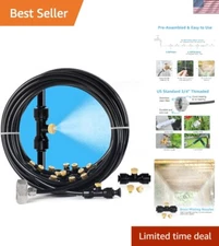 Eco-Friendly 59FT Misting System for Patios & Greenhouses - Easy Installation