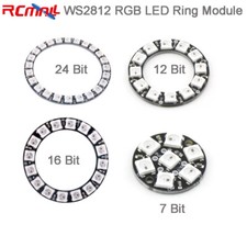 10pcs 7/12/16/24 Bit WS2812 5050 RGB LED Ring Lamp Light Module for Arduino