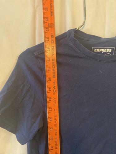 Express S Mens Small Casual Short sleeve Blue T-shirt S/P - Picture 4 of 6