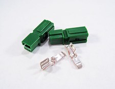  2 ANDERSON POWERPOLE 45Amp AC/DC Electrical Connectors Green Ground Housing