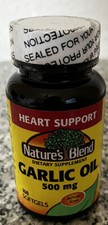 Nature s Blend Garlic Oil Dietary Supplement 500 mg 100 softgels