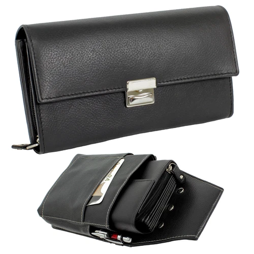 Professional Waiter Purse Taxi Purse Waiter Bag Holster Holster Black Leather Waiter