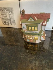 Dept 56 Dickens Village The Mermaid Fish Shoppe Merchant Shop Box Light 59269