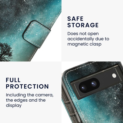 Coque portefeuille pour Google Pixel 7a avec support - Photo 6/9