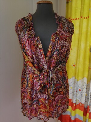  Princess Frogbox Bluse Tunika edel Luxus Designer leicht Paradiso Flower Power