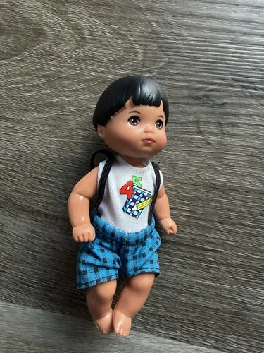 VTG 1995 Mattel Barbie Back To School Tommy Dolls student W/ Original Clothes 4”