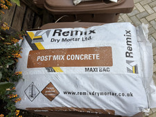 7 x 20kg bags of hardened Remix post-mix concrete