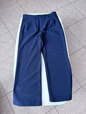 Fashion Nova Men’s Wide Leg Dress Pants Navy Blue Size 34 Waist 30 L NOVAMEN