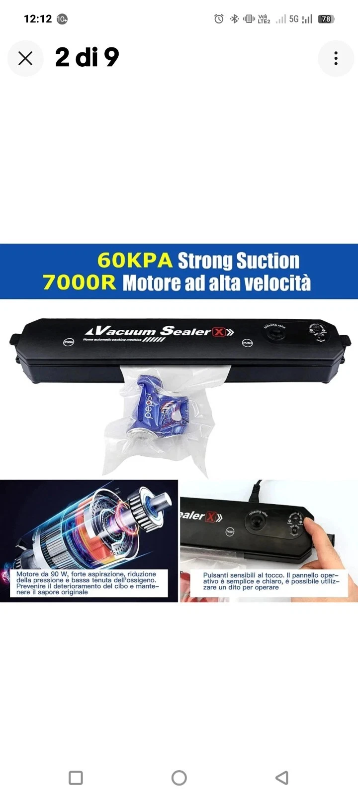 Professional Portable Fresh Food Vacuum Machine
