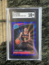 2018-19 Trae Young  Donruss Blue Laser /49 Press Proof SGC 10 Rated Rookie 🏀