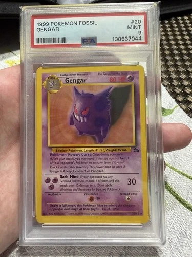Fossil Gengar #20/62 PSA 9- NEW CERT