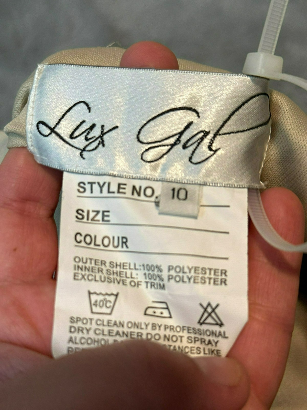 Lux Gal Women's 10 All Over Sequin and Beaded Straps Long Formal Gown