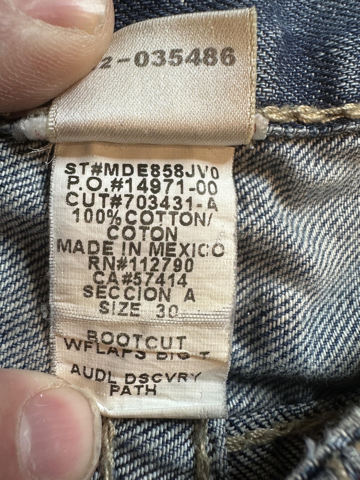 True Religion Section Boot Cut Jeans Mens 30 (33x28) Blue Distressed Bootcut thumbnail 14